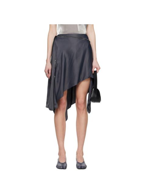 Gray Sonia Midi Skirt