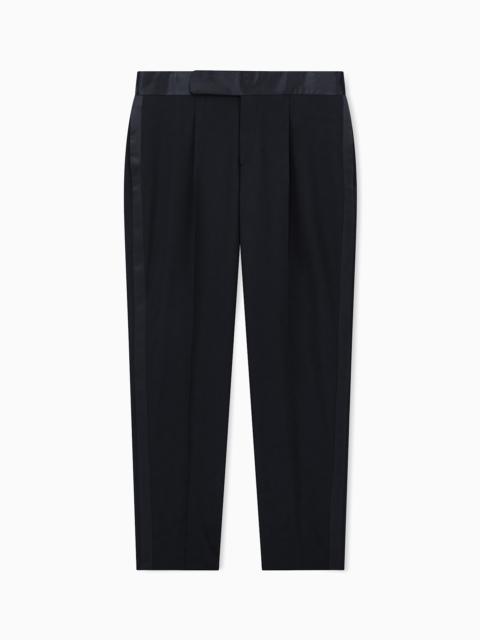 GIORGIO ARMANI SLIM-FIT TROUSERS GIORGIO'S IN PURE VIRGIN WOOL CREPE