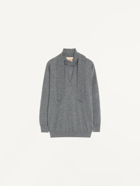 Valentino WOOL SWEATER WITH SCARF