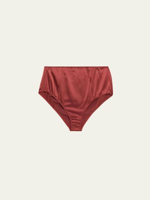 KIKI DE MONTPARNASSE Tous Les Jours High-Rise Stretch Silk Panties