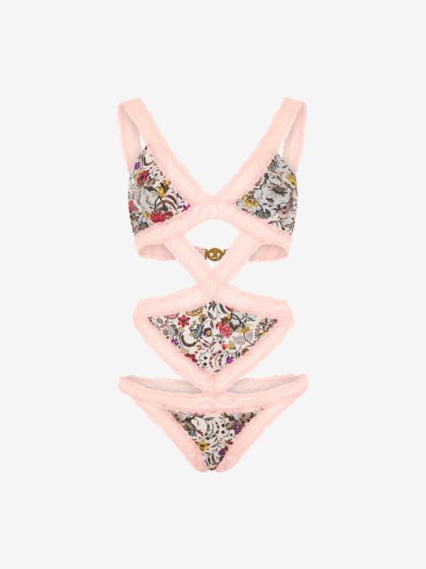 Roberto Cavalli Florentine Flowers One-Piece Swimsuit