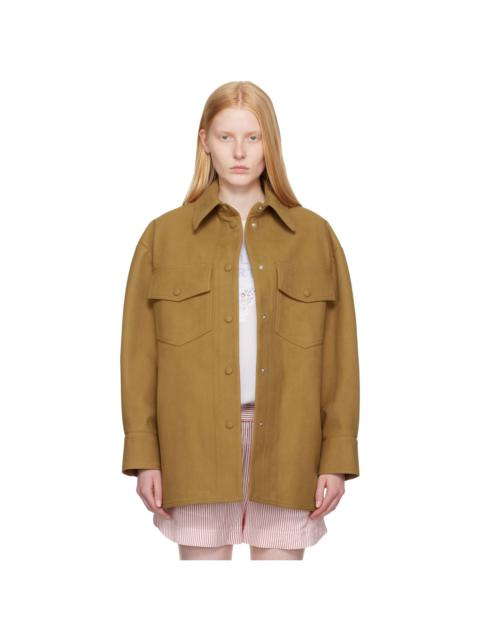 Stella McCartney Tan Alter Faux-Suede Overshirt