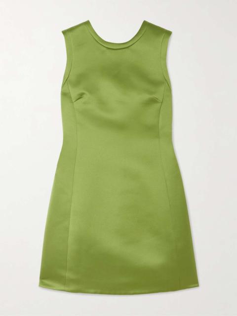 EMILIA WICKSTEAD Emmy duchesse-satin mini dress Green