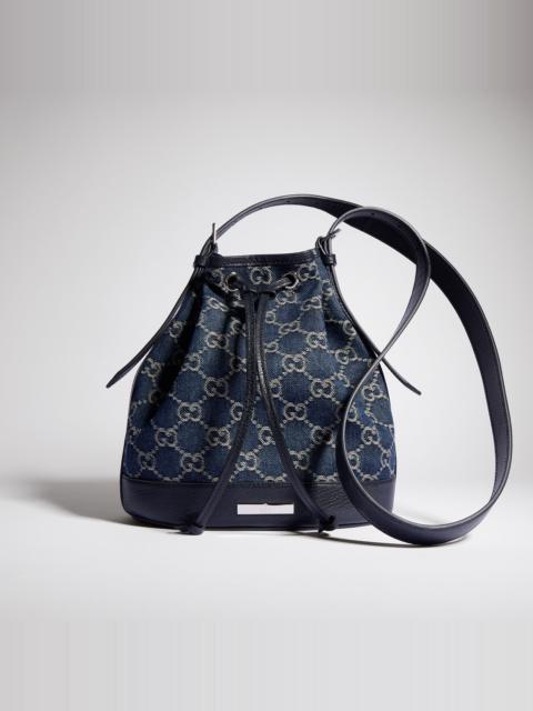 GUCCI Small bucket bag with Gucci plaque