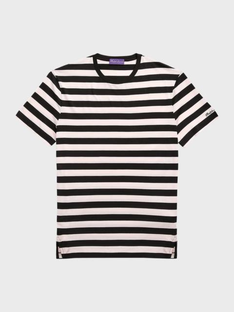Men's Striped Lisle Crew T-Shirt