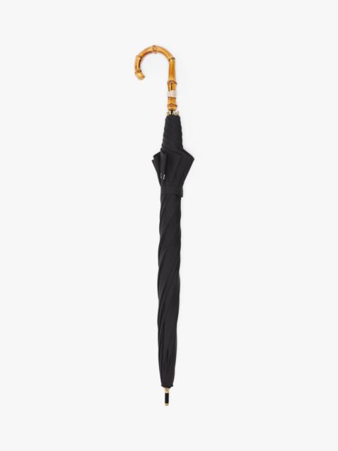 HERIOT BLACK WHANGEE HANDLE STICK UMBRELLA | ACC-030