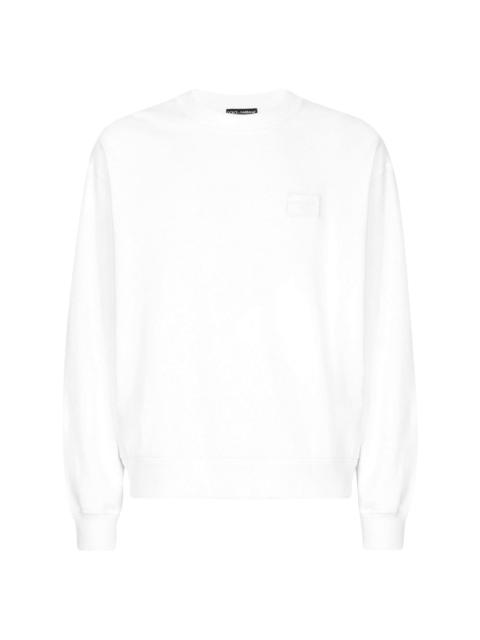 logo-appliquÃ© cotton sweatshirt