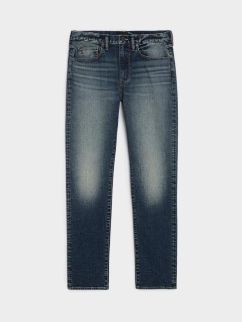 TODD SNYDER High-Rise Slim Stretch Jean in Vintage Knee