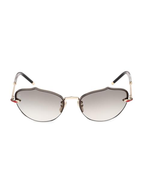 Christian Louboutin Women's 59MM Cat-Eye Sunglasses - Gold Black