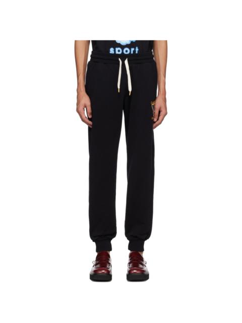 CASABLANCA Black 'Tennis Club' Icon Lounge Pants
