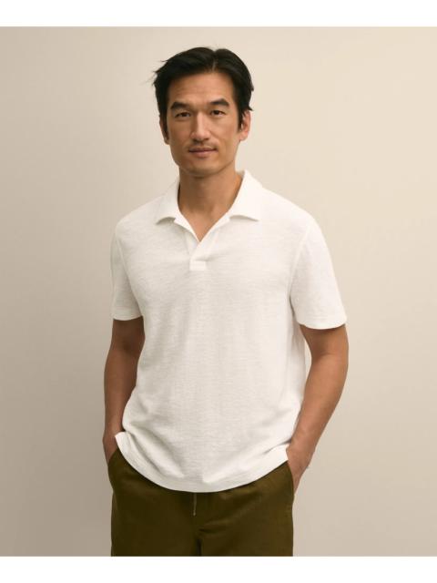 Brooks Brothers Cotton-Linen Pique Johnny Collar Shirt