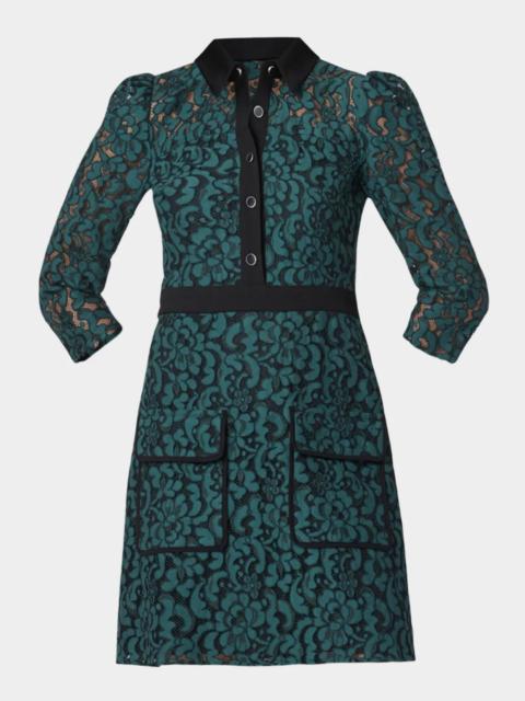 Shoshanna Tracey Corded Lace Mini Dress