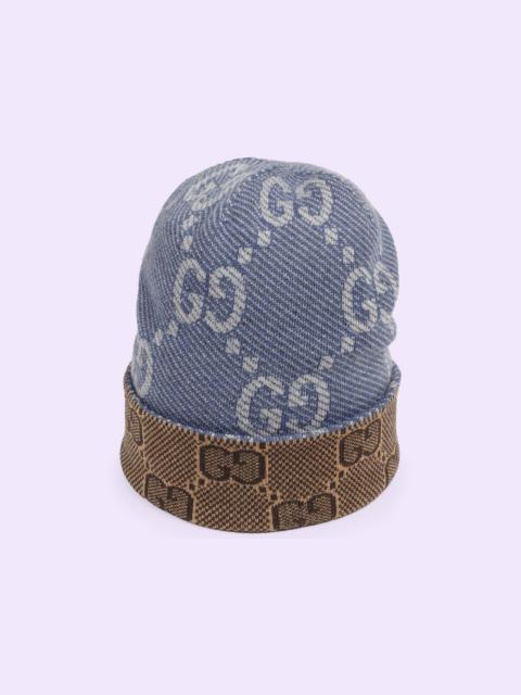 Reversible GG wool hat