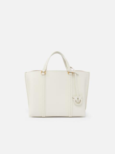PINKO LARGE TUMBLED LEATHER SHOPPER BAG