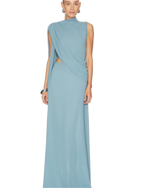 LAPOINTE Draped Scarf Top