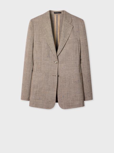 Paul Smith Women's Unlined Grey Flecked Tweed Blazer