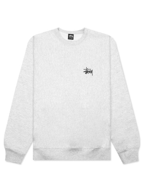 BASIC STUSSY CREW - ASH HEATHER