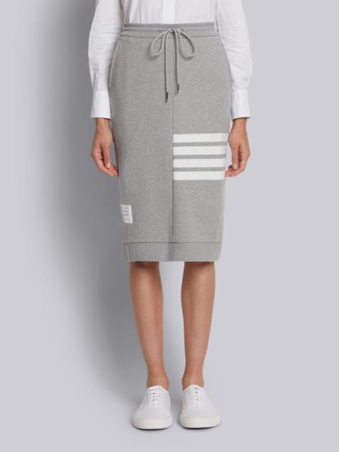 Light Grey Classic Loopback Jersey Engineered 4-bar Stripe Drawstring Sack Skirt