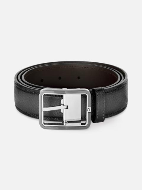 Gray 35 mm leather belt