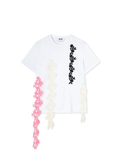 MSGM T-Shirt with lace application
