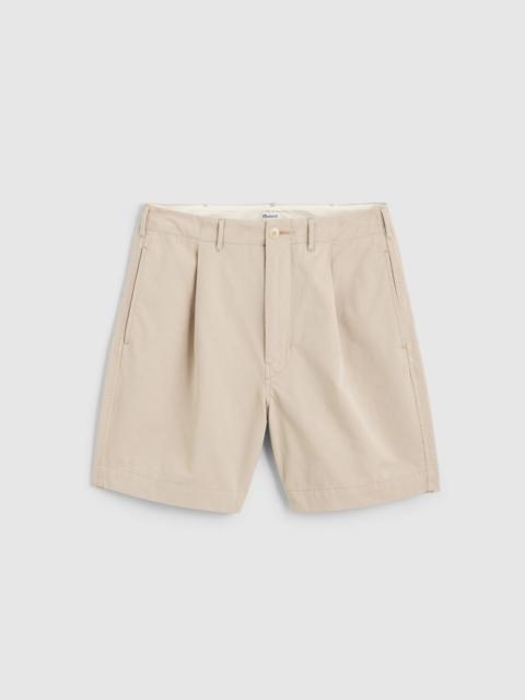 Madewell Pleated Chino Shorts in Uniform Twill
