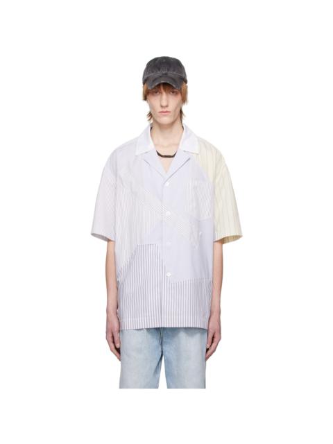 FENG CHEN WANG Gray Multi Stripe Shirt