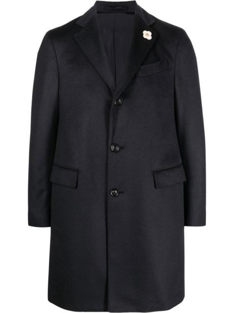 LARDINI single-breasted cashmere overcoat