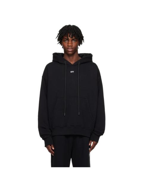 Off-White Black Printed Hoodie