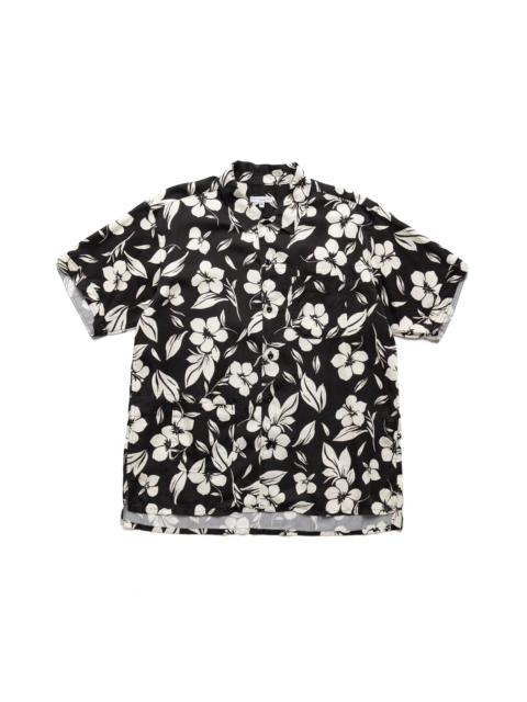 Engineered Garments Camp Shirt Tencel Floral Print - Black / Natural