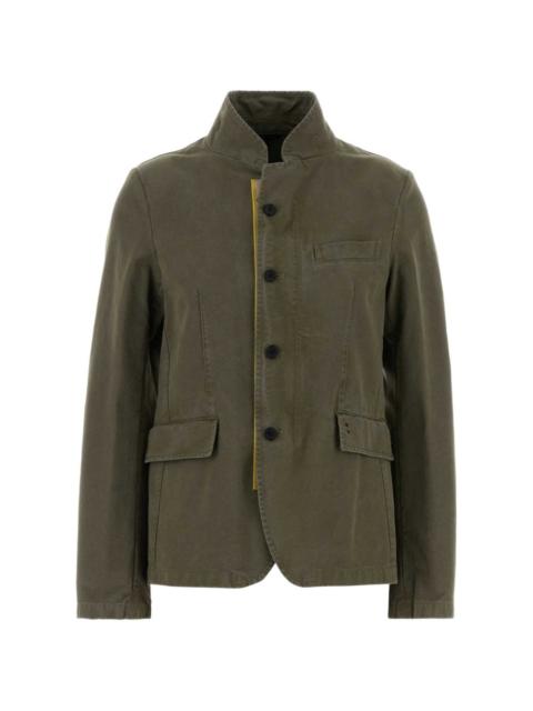 FENDI logo-print drill jacket