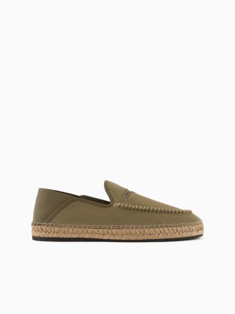 GIORGIO ARMANI Canvas and leather espadrilles