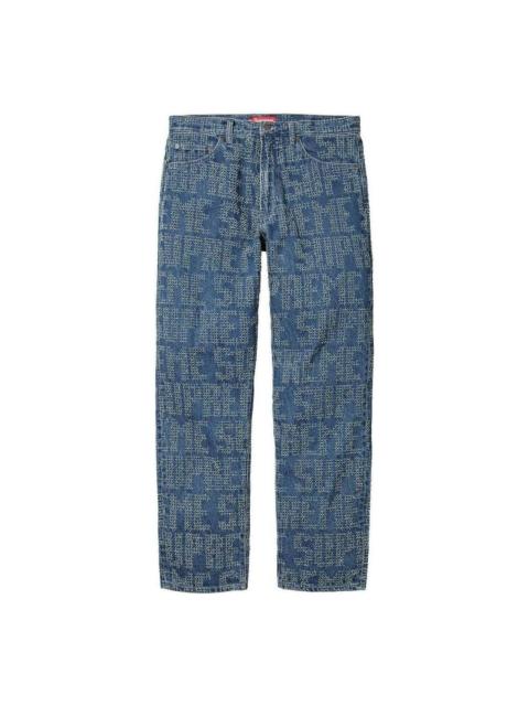 Supreme Supreme FW23 Week4 Needle Punch Regular Jean Pants 'Blue' SUP-FW23-079