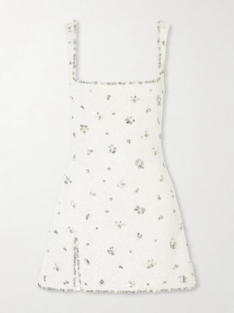 CLIO PEPPIATT Diamond Embellished Tulle Mini Dress