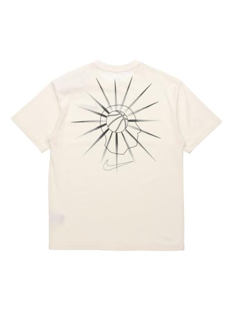 Nike 나이키 농구 스포츠 둥근 목 짧은 소매 크림 백색 DD0827-901