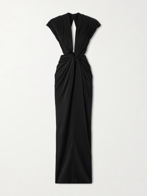 Stella McCartney Open-back Draped Twisted Satin Gown