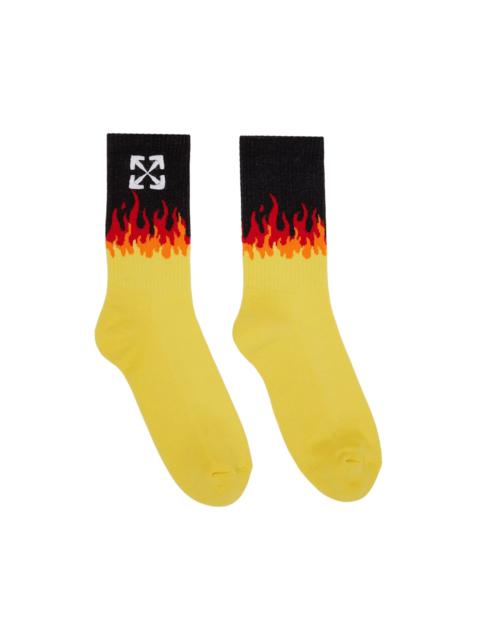 Off-White Yellow Arrow Socks