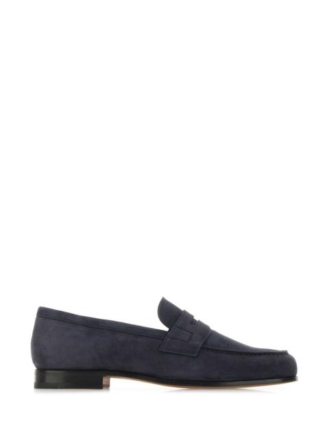 Church's Navy Blue Leather Heswall Loafers Mocassini