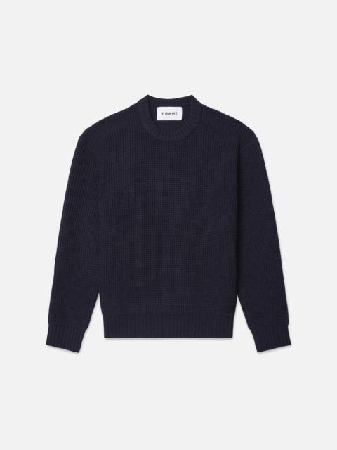 FRAME Wool Crewneck Sweater in Navy