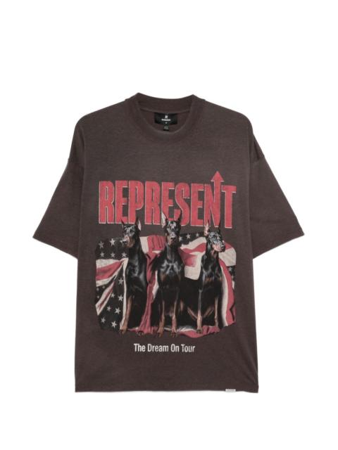 REPRESENT Dream On Tour dog-graphic T-shirt