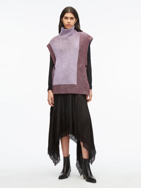 3.1 Phillip Lim Bicolor Alpaca Turtle Neck Vest