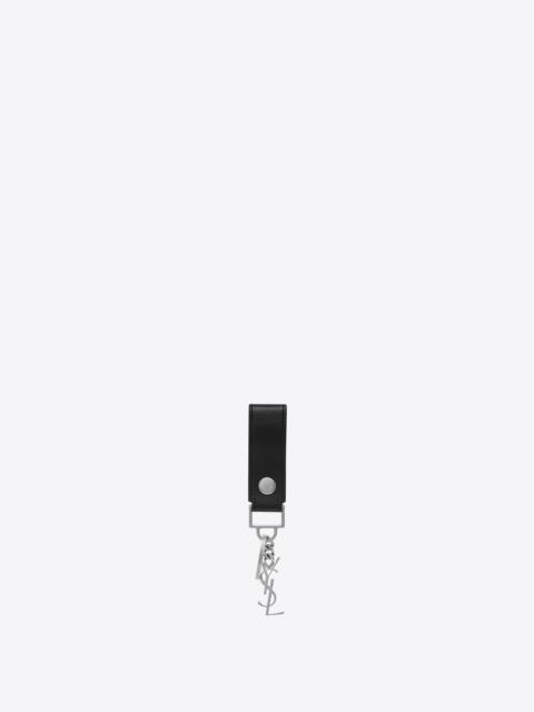 SAINT LAURENT cassandre key ring in smooth leather