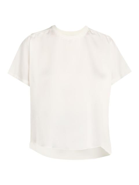 SIMKHAI Women's Addy Knit-Back T-Shirt - White