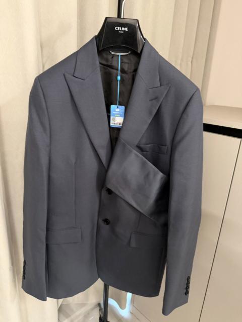 Dior Dior SS20 Homme Haze Blue Asymmetric Deconstructed Mohair Blazer