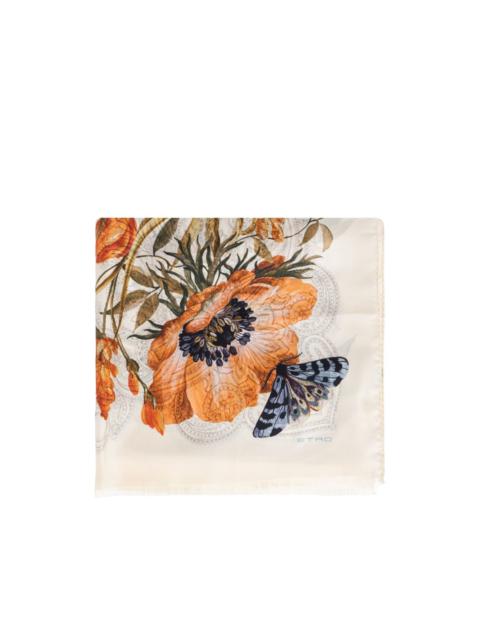 Etro floral-print silk scarf