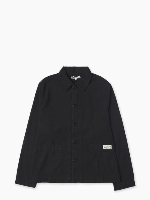 Merz b. Schwanen MERZ B. SCHWANEN JKT08SC SATEEN CANVAS CROPPED WORKERS JACKET STORM BLACK