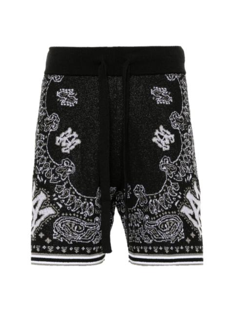 AMIRI bandana-jacquard knitted shorts