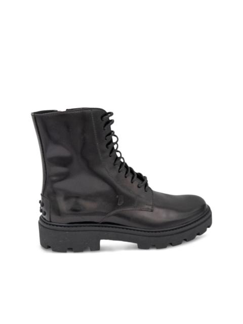 Tod's leather lace-up boots