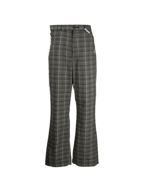 check-pattern trousers