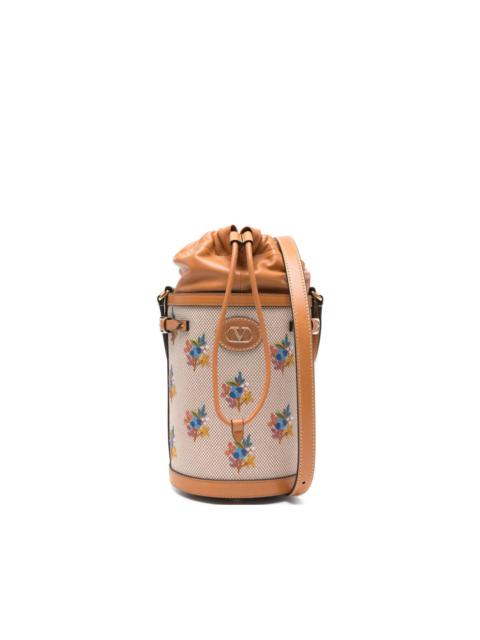 Valentino floral-pattern bucket bag