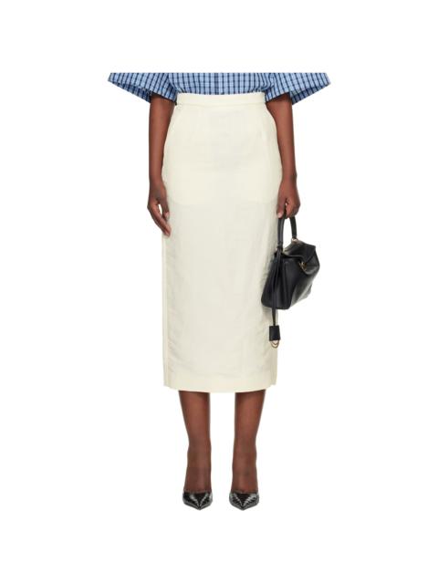 WILLY CHAVARRIA Off-White Tubo Midi Skirt
